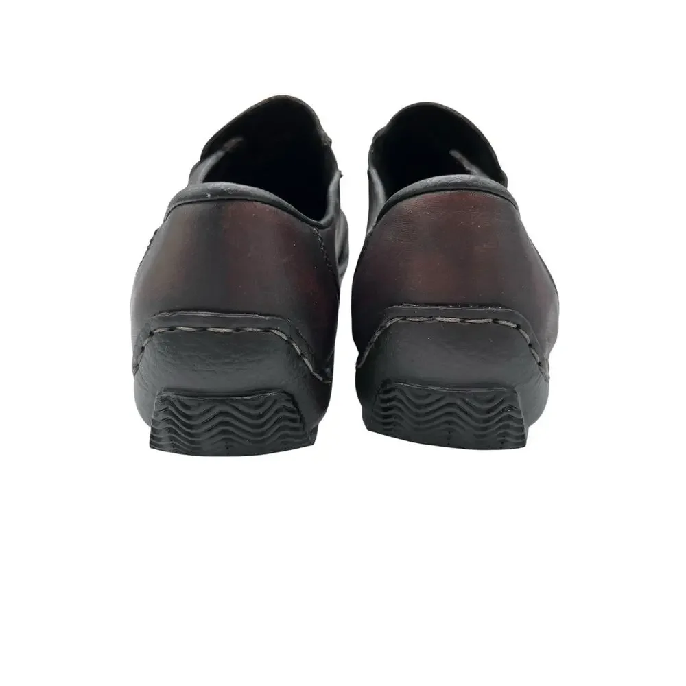 Rieker Antistress Leather Slip On Shoes Womens EU 38 US 7 Brown Comfort Walking